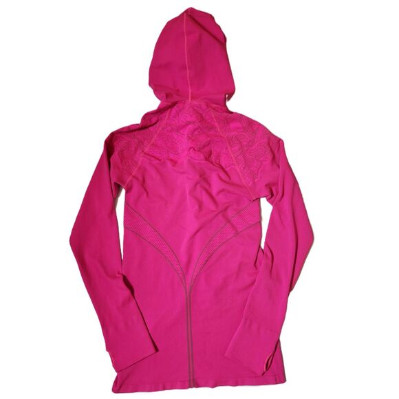 Athleta Floral ½ Zip Activewear Top – Women’s M, Thumb Holes, Stretch Fit - Picture 2 of 6